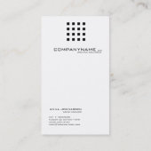 エレガントで、ミニマルな名刺の黒及び白 名刺 (裏面)