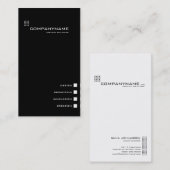 エレガントで、ミニマルな名刺のblack&white II 名刺 (正面/裏面)