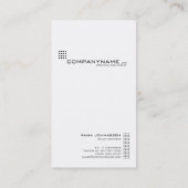 エレガントで、ミニマルな名刺のblack&white II 名刺 (裏面)