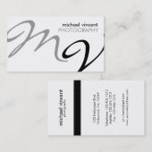 エレガントで/モダンな写真撮影の名刺 名刺 (正面/裏面)
