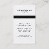 エレガントで/モダンな写真撮影の名刺 名刺 (裏面)