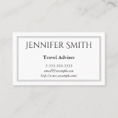エレガントで、モダンな旅行顧問の名刺 名刺 (正面)