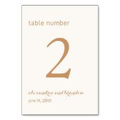 エレガントで、新しいテーブル数カード テーブルナンバー (裏面)