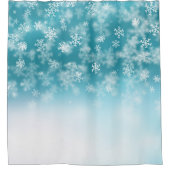 エレガントで、美しいクリスマスの雪片|のカーテン シャワーカーテン (正面)