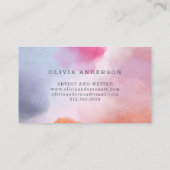 エレガントで、美しいパステル調の夢| 名刺 (裏面)