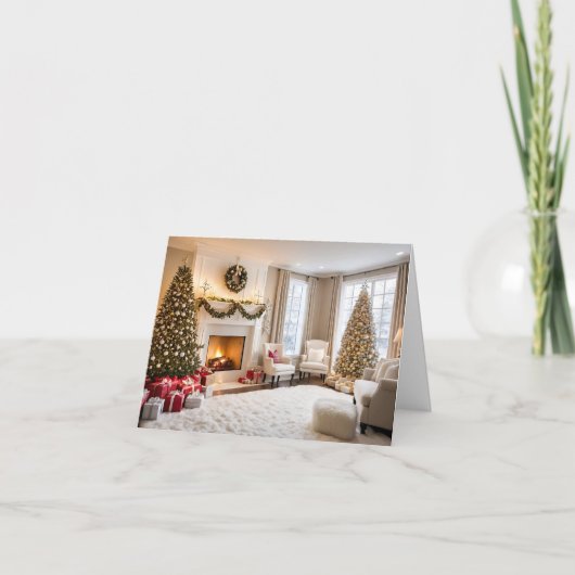 エレガントとクモダンリスマスカード シーズンカード (正面)