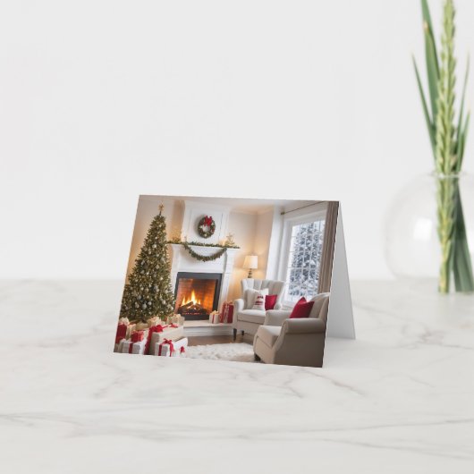 エレガントとクモダンリスマスカード シーズンカード (正面)