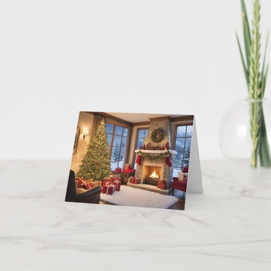 エレガントとクモダンリスマスカード シーズンカード (正面)