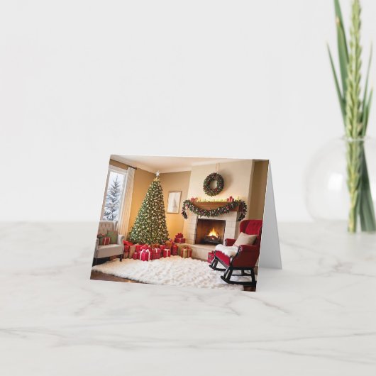 エレガントとクモダンリスマスカード シーズンカード (正面)