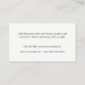 エレガントとシスタイリッシュブロン 名刺 (裏面)