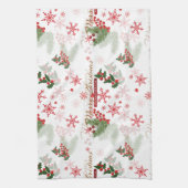 エレガントとシンプルクリスマスパターン キッチンタオル (縦)