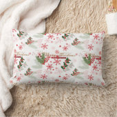 エレガントとシンプルクリスマスパターン ランバークッション (ブランケット)