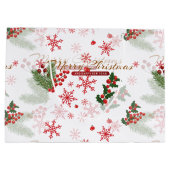 エレガントとシンプルクリスマスパターン ラージペーパーバッグ (裏面)