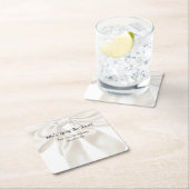 エレガントとシンプルテーマ スクエアペーパーコースター (インサイチュ)