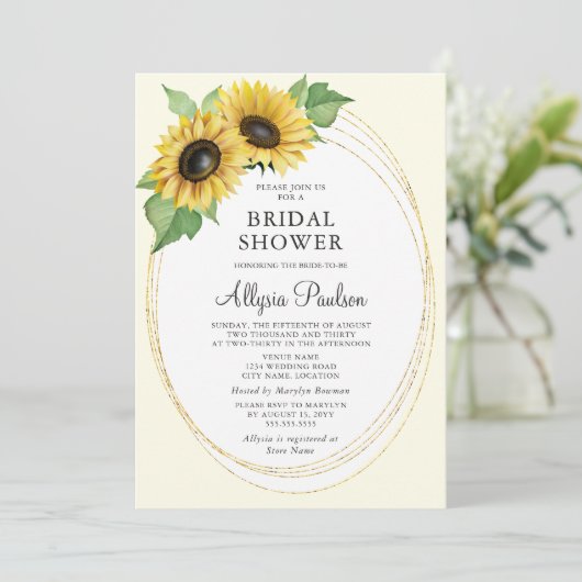 エレガントとシンプルブライダルシャワー 招待状 (スタンド正面)