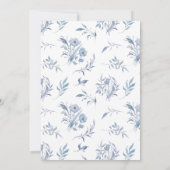 エレガントとシンプルブルーチノ結婚イセリ 招待状 (裏面)