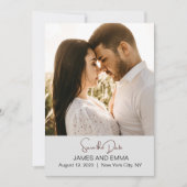 エレガントとシンプルモダン除草カード サンキューカード (正面)