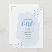 エレガントとシンプルAny Age子供の誕生日パーティー インビテーションポストカード (正面/裏面)