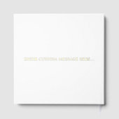 エレガントとパーソナライズされたモダンブラック&ゴールド箔 ゲストブック (裏面)