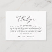 エレガントとモダンお礼を言う プレイスカード (正面)