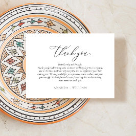 エレガントとモダンお礼を言う プレイスカード