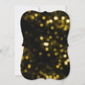 エレガントとモダンの黒と金ゴールド 招待状 (裏面)