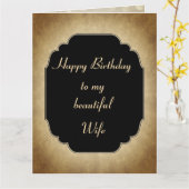 エレガントとモダンハッピーバースデーの妻の挨拶 カード (黄色い花)