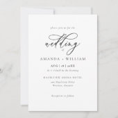 エレガントとモダンフォーマル結婚式招待状 招待状 (正面)