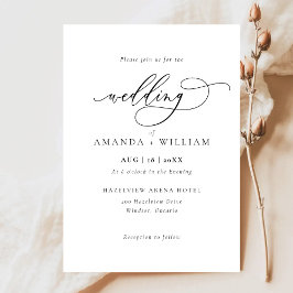 エレガントとモダンフォーマル結婚式招待状 招待状