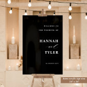 エレガントとモダン結婚の歓迎ブラック アクリルサイン