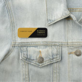 エレガントとモダンMustard Yellowユニーク & Black 名札 (インサイチュ)