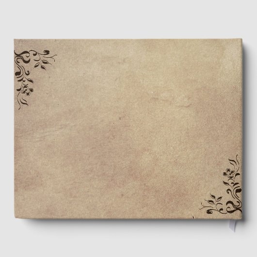 エレガントと素朴の結婚デザイン ゲストブック (裏面)