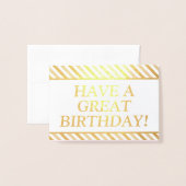 エレガントと「HAVE A 素晴らし誕生日」カードのクリーニング 箔カード (封筒付き正面)