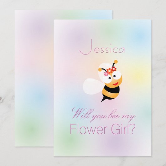 エレガントなあなたに ウェディングパーティに来てくれる？　めいとくびぃ 招待状 (正面/裏面)