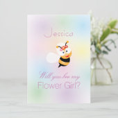 エレガントなあなたに ウェディングパーティに来てくれる？ ミツバチの意味を込めて 招待状 (スタンド正面)