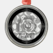 エレガントなあなた自身の優れた円形のオーナメントを作成して下さい メタルオーナメント (正面)