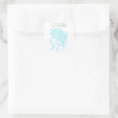 エレガントなおとめ座の星座Tシャツ 占星術ギフト スクエアシール (バッグ)