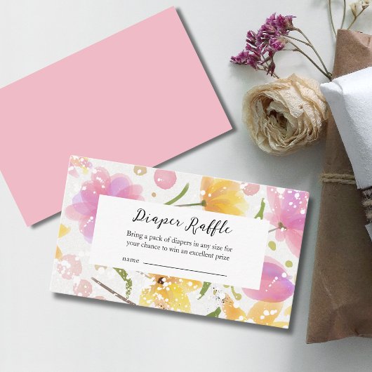 エレガントなおむつくじベビーシャワー エンクロージャーカード