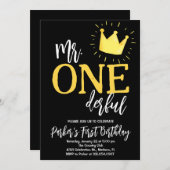 エレガントなお誕生日パーティー「ワンダフル」 招待状 (正面/裏面)