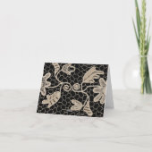 エレガントなかぎ針編みのレースのサンキューカード サンキューカード (裏面)