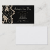 エレガントなかぎ針編みのレース-ハンドメイドの名刺 名刺 (正面/裏面)
