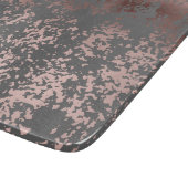 エレガントなのどのばら色の金ゴールドおよび灰色ブラシストローク カッティングボード (角)