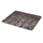 エレガントなのどのばら色の金ゴールドおよび灰色ブラシストローク カッティングボード (角)