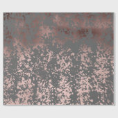 エレガントなのどのばら色の金ゴールドおよび灰色ブラシストローク ラッピングペーパー (フラット)