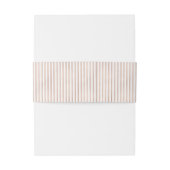 エレガントなのどのばら色の金ゴールドおよび白のストライプ 招待状ベリーバンド (裏面例)