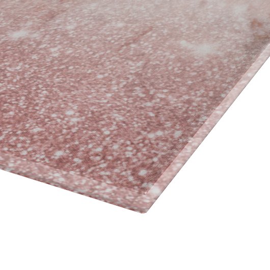 エレガントなのどのばら色の金ゴールドのグリッターの白い大理石のグラデーション カッティングボード (角)