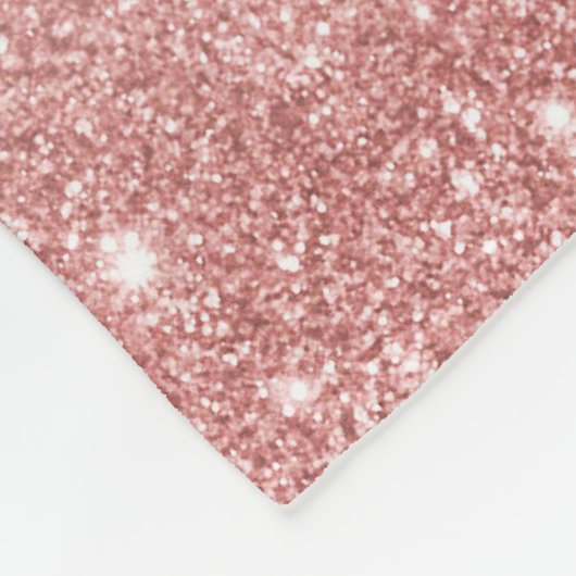 エレガントなのどのばら色の金ゴールドのグリッターの白い大理石のグラデーション フリースブランケット (角)