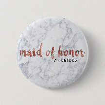 エレガントなのどのばら色の金ゴールドの白人の大理石のメイド・オブ・オーナー（花嫁付き添い人）