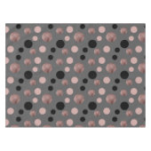 エレガントなのどのばら色の金ゴールドの赤面のピンクの黒は一周します テーブルクロス (正面(横))