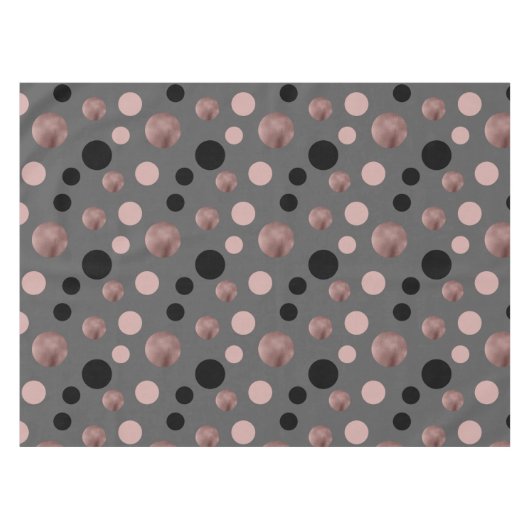 エレガントなのどのばら色の金ゴールドの赤面のピンクの黒は一周します テーブルクロス (正面(横))